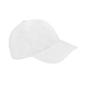 Beechfield Unisex Ultimate 5 Panel Baseball Cap / White